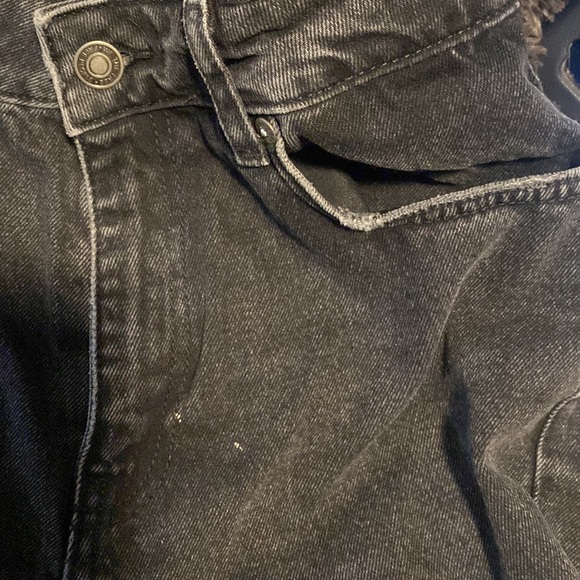 We the Free by FREE PEOPLE Dakota Straight Leg Pitch Black Denim Jeans Size 27 - Picture 4 of 8